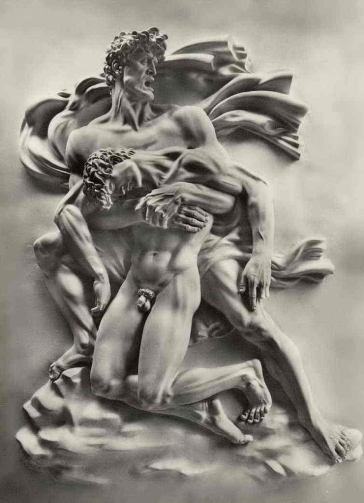 Arno Breker, Kameraden (postcard, black and white)