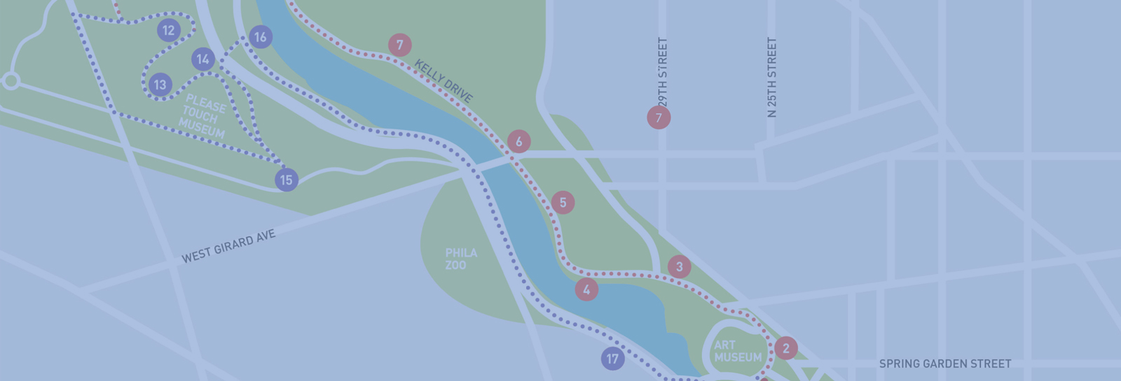 Bike Map for Public Art in Fairmount Park