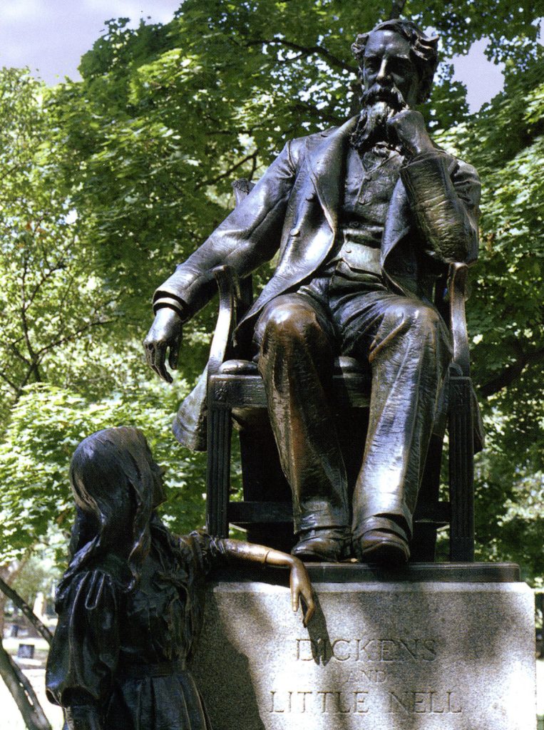 Dickens and Little Nell in Clark Park