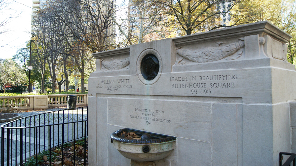 Dr. J. William White Memorial in Rittenhouse Square