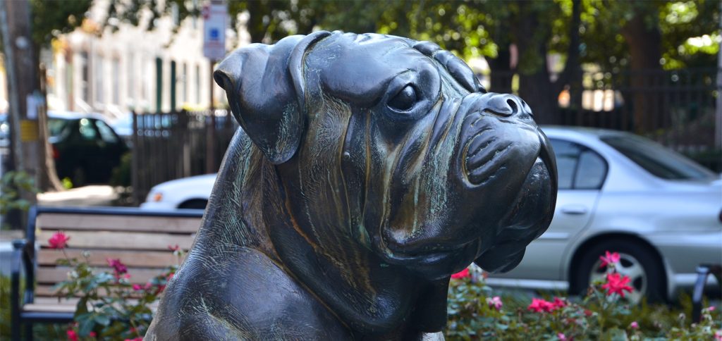 Close up of Gamekeeper's Night Dog by Victoria Davila