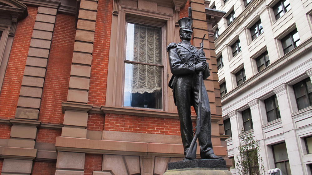 Washington Grays sculpture in front of the Union League